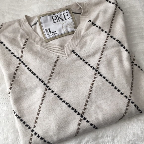 BKE ARGYLE SWEATER L - Picture 1 of 4